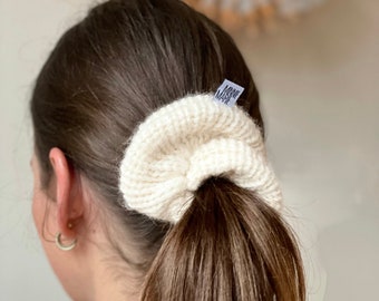 Scrunchie FLUFFY I Me-Version (large) / knitted hairband / knitted hair tie / knitted scrunchie / sustainable hair tie