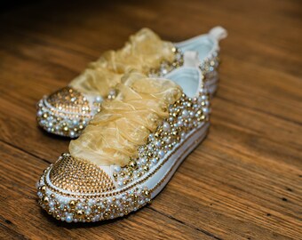 bedazzled converse for prom