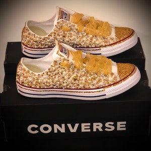 Custom Pearl & Rhinestone Low Top Converse Sneakers - Adult’s and Children’s Size’s