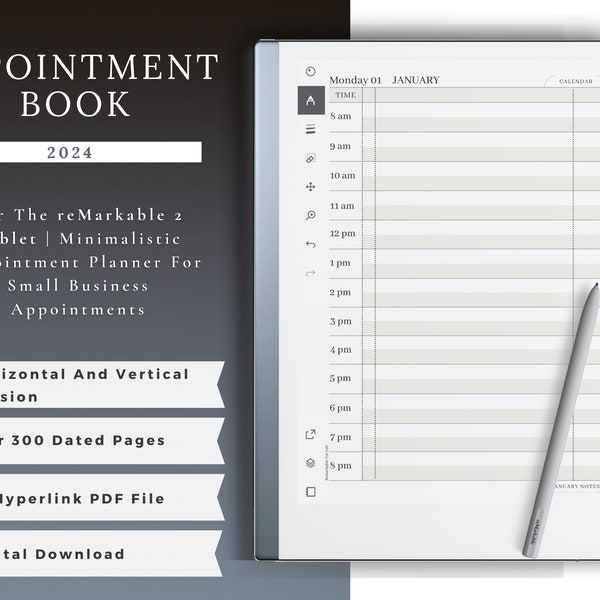 REMARKABLE 2 templates appointment book 2024