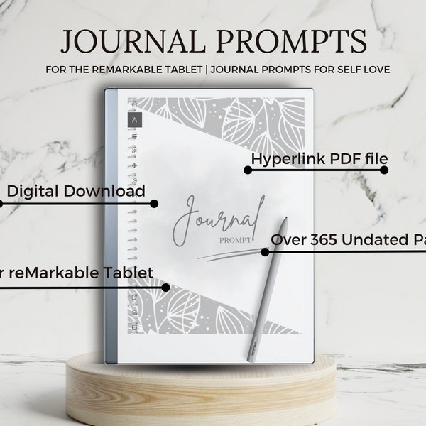 Remarkable 2 Journal Prompts | Digital Planner | Self Care Journal | Instant Download | Gratitude Journal | Daily Journal