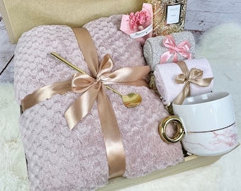 Geschenkbox "Warm Wishes Rose", Geburtstaggeschenk, Wohlfühlset, Geschenk Frau, personalisierte Karte, Geschenkset, Geschenk zum Muttertag