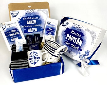 Father's Day gift box "PAPITA", Best PAPA in the world, gift for father, dad gift set, home port, sea, gift box Father's Day