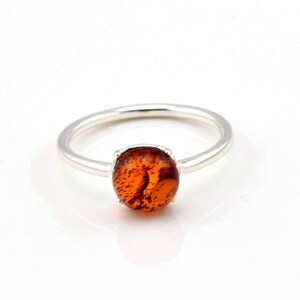 Baltic Amber Ring Amber Silver Ring 925 Sterling Silver Ring Gemstone Ring Man Made Baltic Amber Ring Gemstone Jewellery Ring For Gift