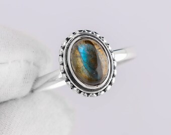 Ovel Labradorite Ring, Designer Ring, Statement Ring, 925 Solid Sterling Ring, Handmade Ring, Women Ring, Gemstone Ring, Bezel Setting Ring