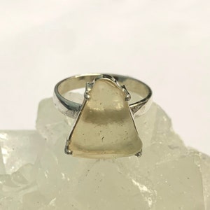 Very Rare Genuine Natural Raw Libyan Desert Glass Ring, Genuine Gold Tektite Ring, 925 Sterling Silver Ring, Natural Crystal, gift for her