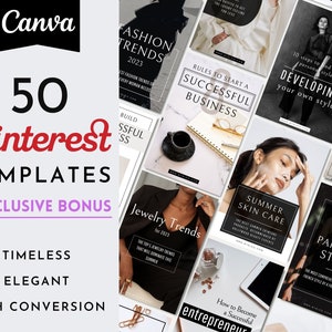 Pinterest Templates in Canva for Bloggers Business Elegant Pinterest Pin Templates Pinterest Marketing