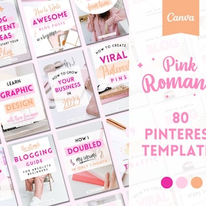 Pinterest Templates in Canva For Viral Pinterest Pins Pinterest Pin Templates Pinterest Marketing Viral Pin Design Blog Social Media