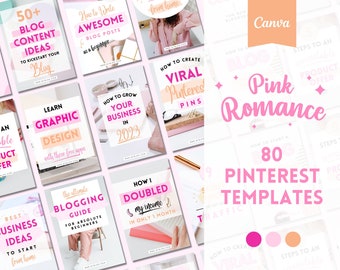 80 Canva Pinterest Templates for Bloggers (Digital Download)