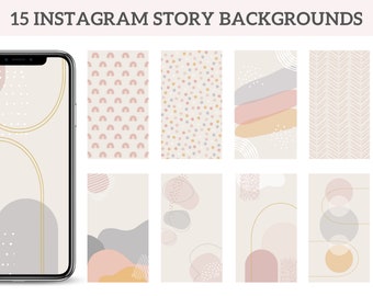 15 modèles d'arrière-plan d'histoire Instagram - Modèles Instagram Boho - Fond d'écran - Médias sociaux - Pinterest - Blogger d'influence