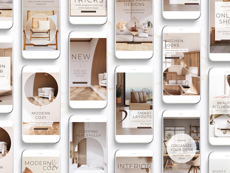 50 Modern Interior Design Pinterest Pin Templates, Canva Templates ...