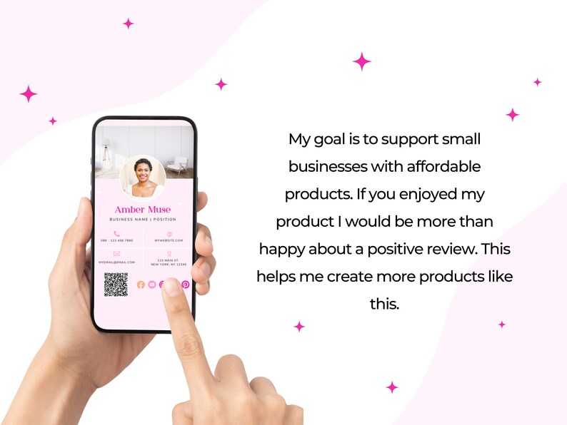 Canva Digital Business Card Template, Customizable Design (Digital Download) image 6