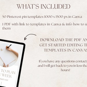 Premium Pinterest Pin Templates Canva Pinterest Templates Neutral ...