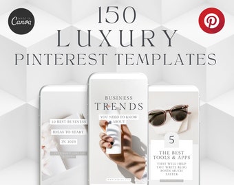 150 Canva Pinterest Pin Templates, Blogger Marketing (Digital Download)