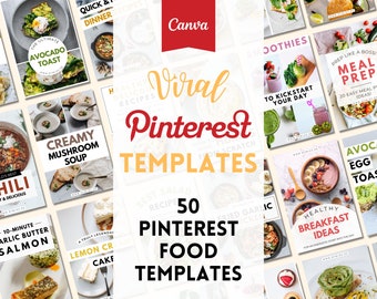Pinterest Recipe Pin Templates for Food Bloggers Pinterest Pin Template Food Pin Templates Canva Pinterest Marketing Pinterest Food Blogger