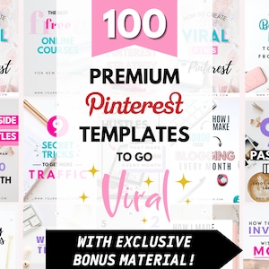 Pinterest Templates with Canva For Viral Pinterest Pins Pinterest Pin Templates Pinterest Marketing Blog Social Media