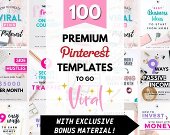 Pinterest Templates with Canva For Viral Pinterest Pins Pinterest Pin Templates Pinterest Marketing Blog Social Media