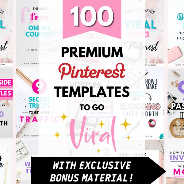 Pinterest Templates with Canva For Viral Pinterest Pins Pinterest Pin Templates Pinterest Marketing Blog Social Media