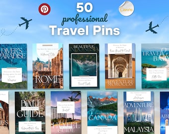 Travel Pinterest Pin Templates for Canva (50)