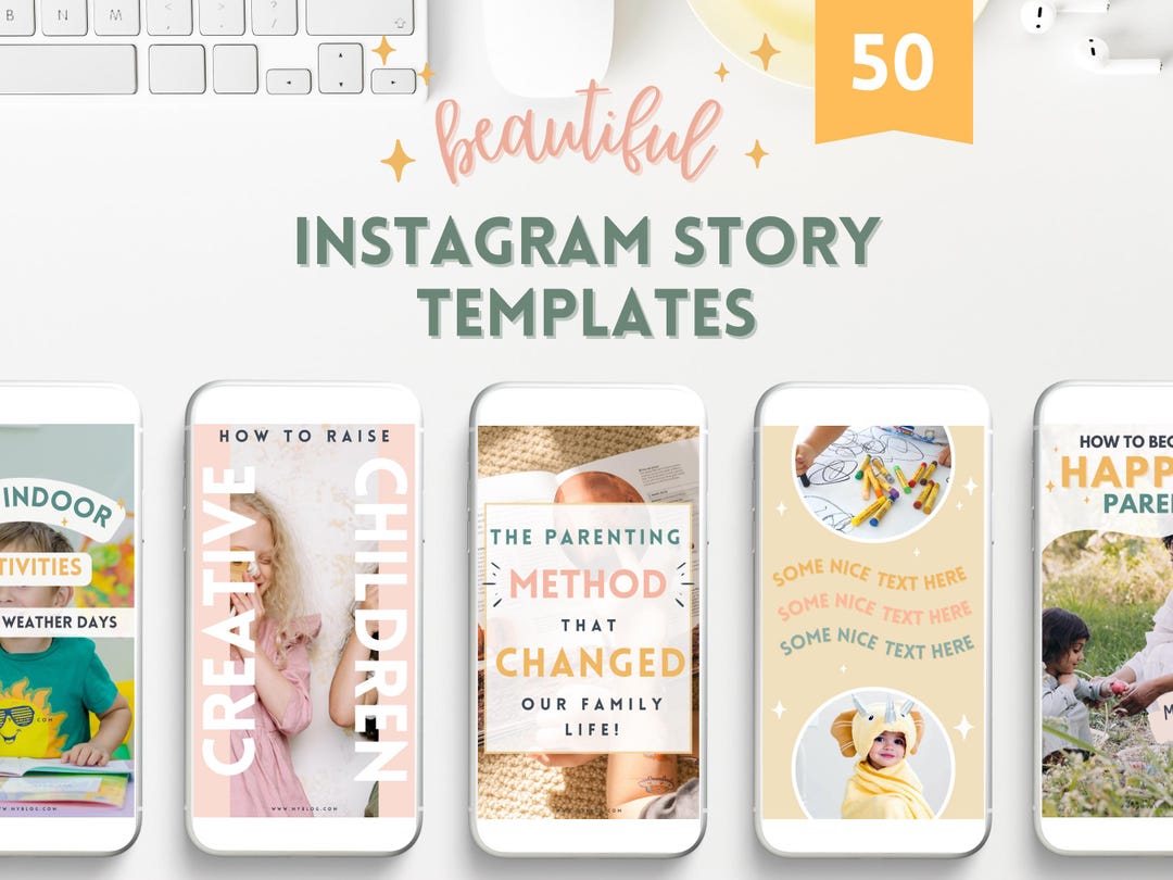 50 Family Blogger Instagram Story Templates Canva (digital Download) - Etsy