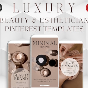 Pinterest Templates Beauty Pinterest Pin Templates Esthetician Pinterest Templates Canva Pinterest Pins Canva Pinterest Marketing