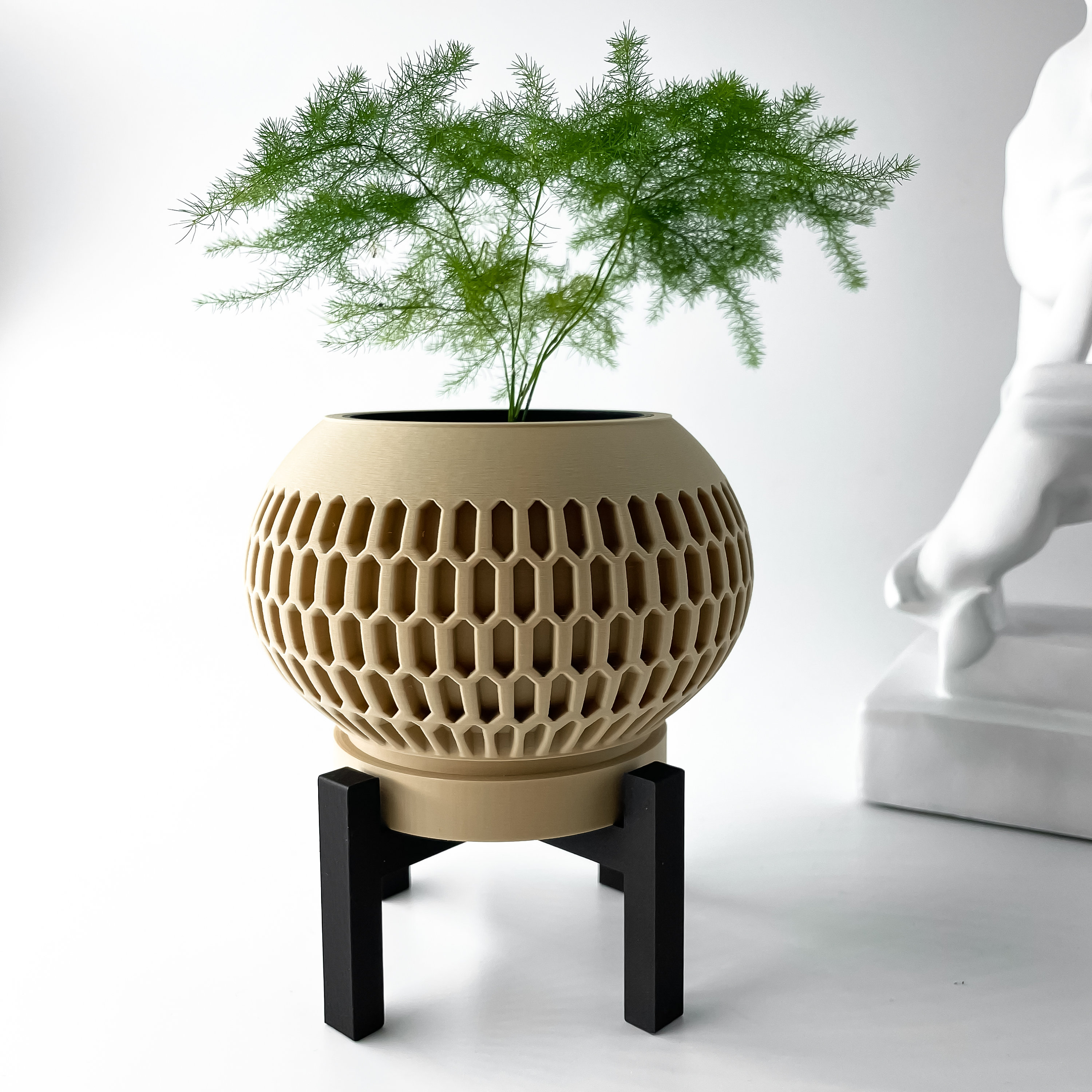 Modern 3D Print Planter: Unique Design Artistic Pot for Indoor
