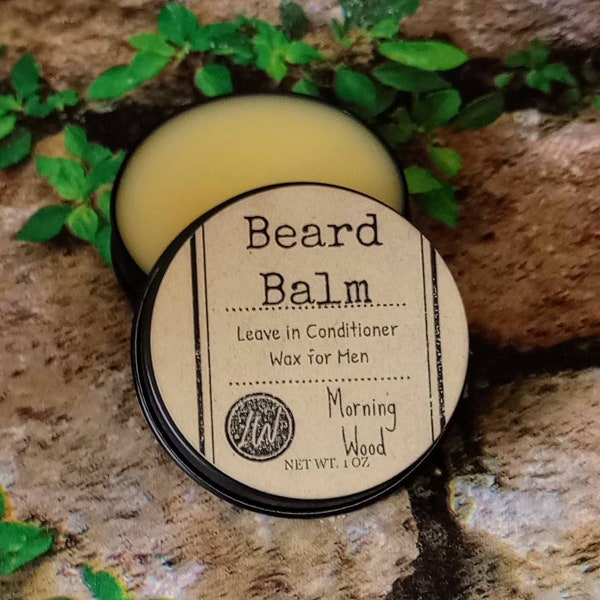 BEARD BALM for MEN, Leave in Conditioner Wax for men, Various Scents, Buck-Naked, Morning Wood, Cougar Bait, Country Oak, Man Cave