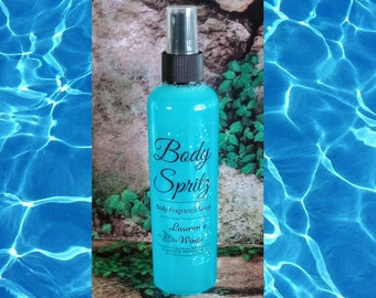 Cool Water Body Spritz: Citrus, florals and musk with aquatic depth. Instant Body Fragrance Spray + Optional Body Butter