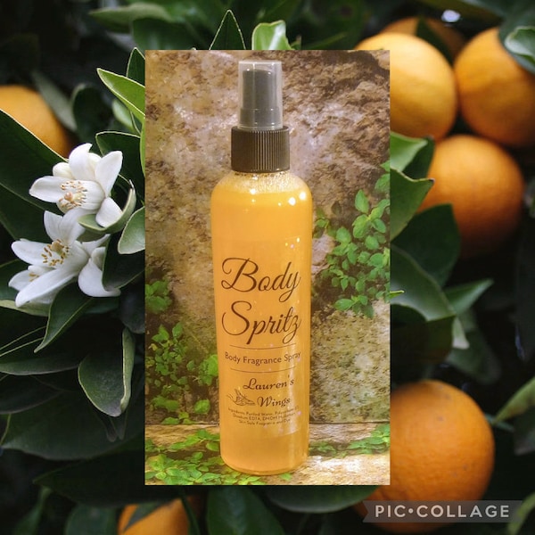 Orange Blossom BODY SPRITZ Fragrance SPRAY, Instant burst of fragrance, Orange bouquet with a background of vanilla and raspberry