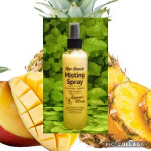 Pineapple & Mango AFTER SHOWER Misting SPRAY, Blend of Skin Soothing Oils, Citrusy fruity green pineapple blended with mango and jasmine