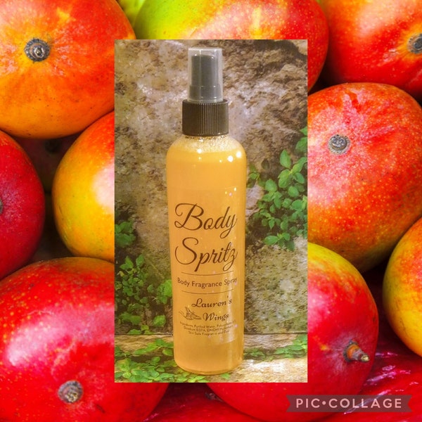 Mango Paradise BODY SPRITZ Fragrance SPRAY, Instant burst of fragrance, Crisp mango with hints of pear, peach, grapefruit and orange