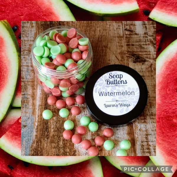 Watermelon SINGLE USE SOAPS, One time Use Soap Buttons, Fun, Moisturizing, The scent of a fresh ripe watermelon