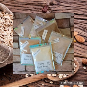 Soothing Nuts & Oats FIZZY FOOT SOAK, Spa Foot Treatment: Almond Biscotti, Coconut, Oatmeal/Honey, Southern Pecan, Almond, Fig Brown Sugar