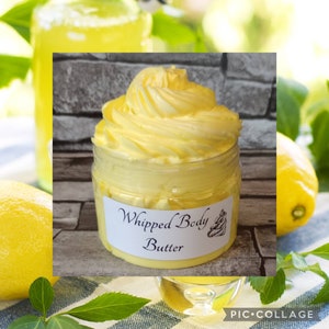 Sparkling Limoncello WHIPPED BODY BUTTER,  Deep-Conditioning, A refreshing blend of sparkling lemon, sugared mint & fresh verbena
