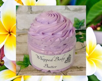 Plumeria WHIPPED BODY BUTTER, Luxurious Body Cream, Floral blend with a strong orange flavor bottom notes