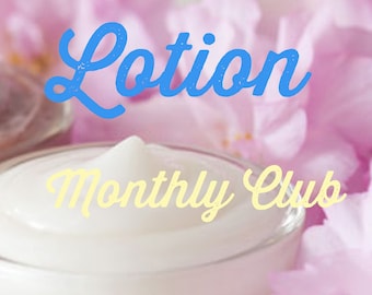 LOTION of the MONTH CLUB, Gift Ideas, Spa Gift, Monthly Gift, Relaxing Self Care Gift, Lotion Monthly Club Subscription