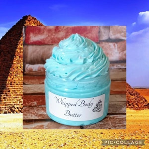 Pure Egyptian WHIPPED BODY BUTTER,  Deep-Conditioning Cream for Skin, Pleasant combination of woody, earthy and musk scents