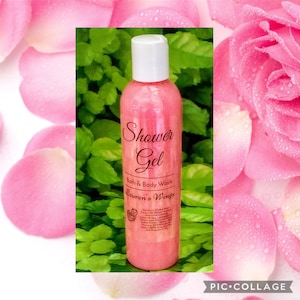 Rose Water & Musk Shower Gel: Long Lasting Scented Body Wash