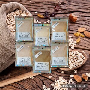 Soothing Nuts & Oats FIZZY FOOT SOAK, Almond Biscotti, Coconut Cream, Oatmeal/Honey, Southern Pecan, Toasted Almond, Fig/Bown Sugar