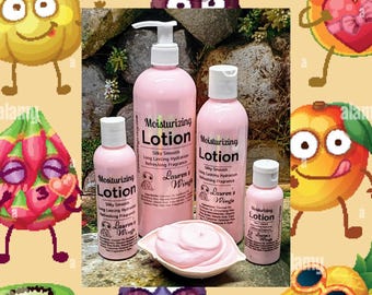Butt Naked Lotion: Strawberry, melon and banana in a fruity splash. Moisturizing creamy lotion. Optional matching Body Spritz