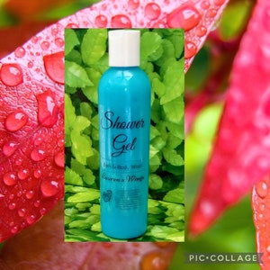 Drops of Rain SHOWER GEL , Long Lasting Scented Body Wash, floral fragrance as rain lands on field of jasmine, hint of grass