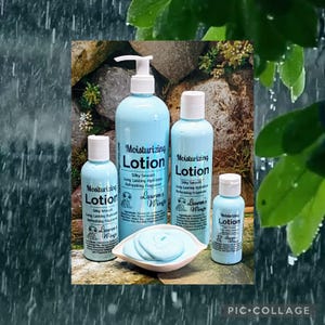Drops of Rain MOISTURIZING LOTION smooth texture, lasting scent, Fresh floral fragrance as rain lands on a field of jasmine, hint of grass