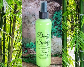 Bamboo Body Spritz: Citrus and florals in a green breeze. Instant Body Fragrance Spray + Optional Body Butter