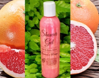 Grapefruit Bath & Shower Gel: Bright, juicy grapefruit with citrus zing. Optional After-Shower Misting Spray