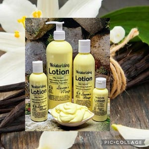 Jasmine & Vanilla MOISTURIZING LOTION smooth texture, lasting scent, Vanilla bean and cedarwood mixed with rich sweet notes of jasmine
