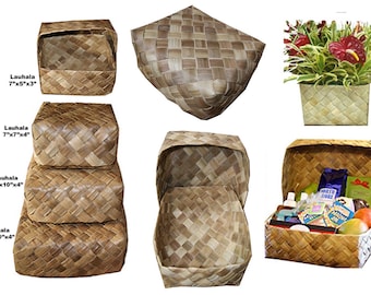 Cestas de regalo grandes de Lauhala Boxes