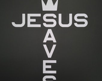 Jesus Saves Vinyl Sticker for Car, Scrapbooking Various Sizes