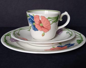 Set of 5 Villeroy & Boch Amapola Demitasse Cup and Saucer Sets - Etsy