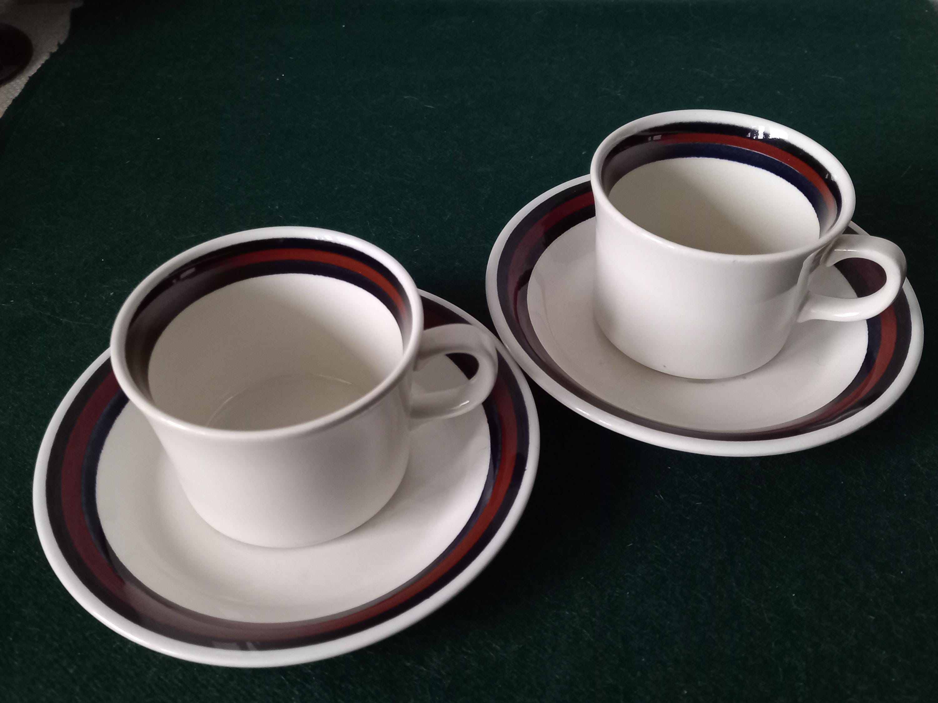 Vintage Arabia Raita Cup and Saucer Set - Finnish Flint Göran Bäck 
