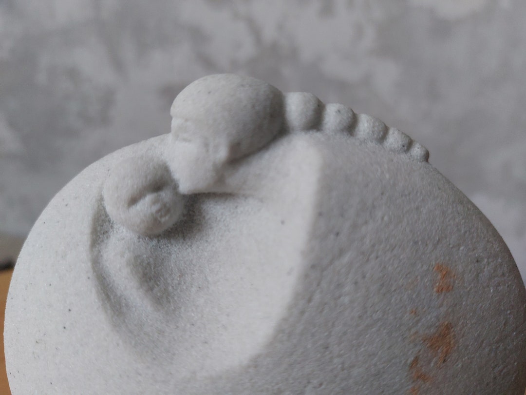 Marbell Stone Art Belgium Carving Mother and Child,cubism,abstract